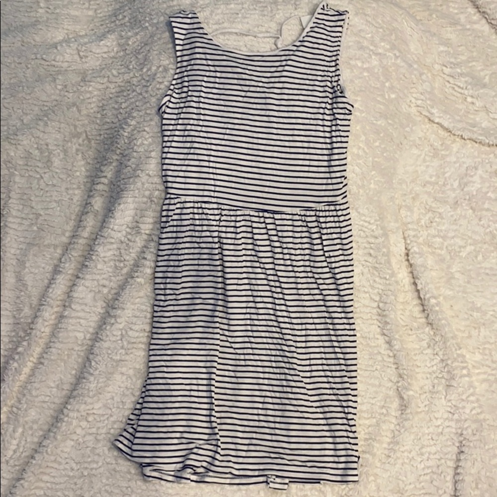 Old Navy blue and white striped dress